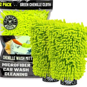 Chemical Guys, Chenille Microfiber Wash Mitt for Cars, Scratch-Free, 2 Pack